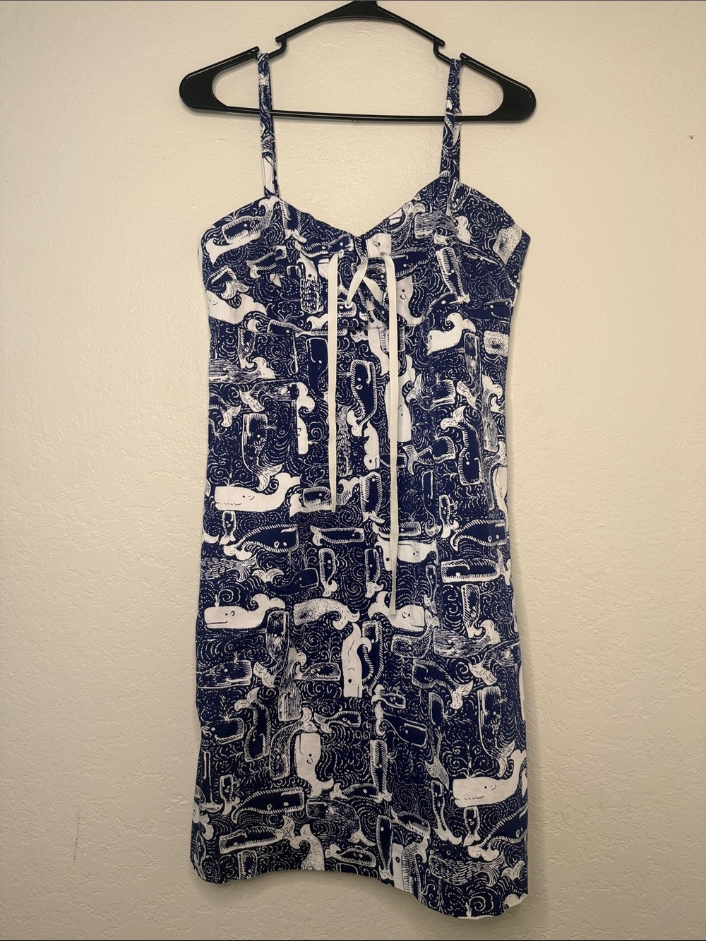 Key West Navy White Whale Print Dress